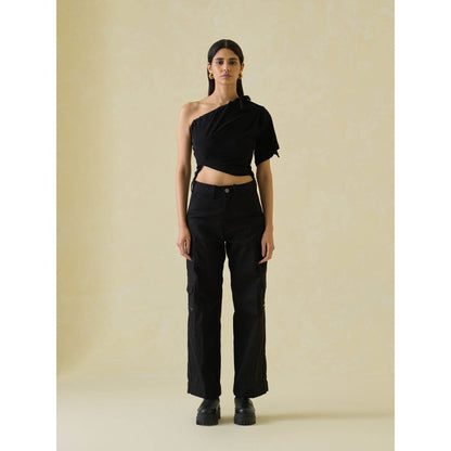 No Grey Area Black Military Workwear Jeans