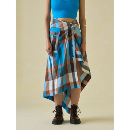 No Grey Area Multi-Color Sari Workwear Skirt