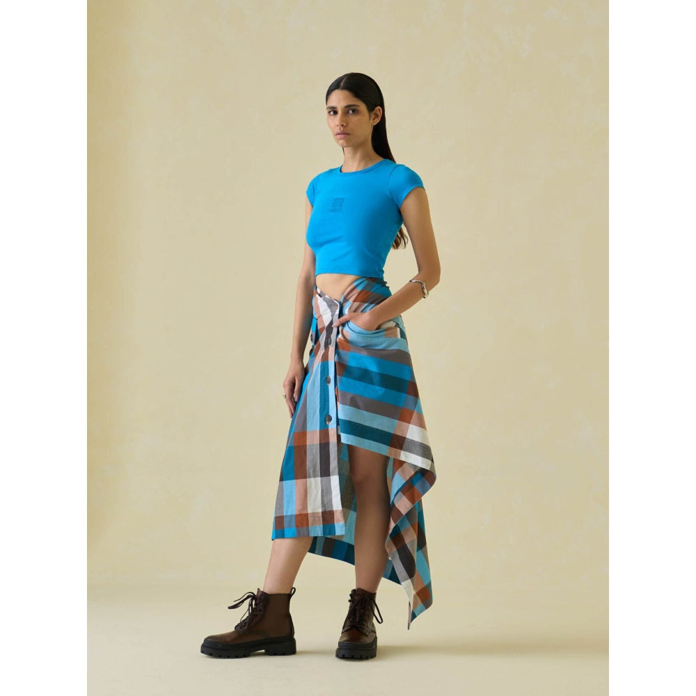 No Grey Area Multi-Color Sari Workwear Skirt