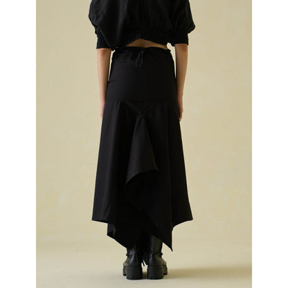 No Grey Area Black Technical Skirt
