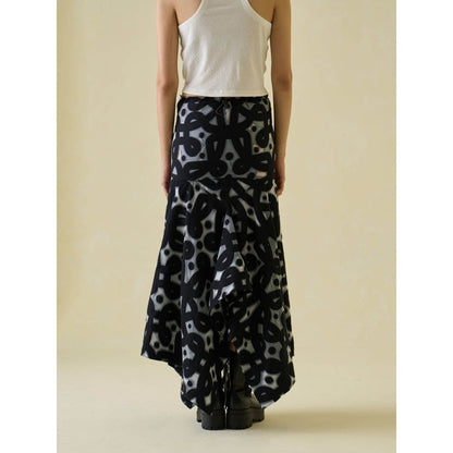 No Grey Area Kolam Jaquard Technical Skirt