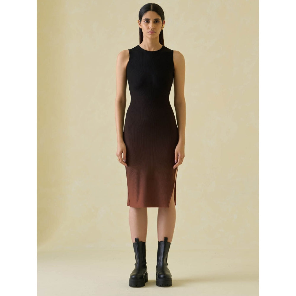 No Grey Area Ribbed Ombre Dress