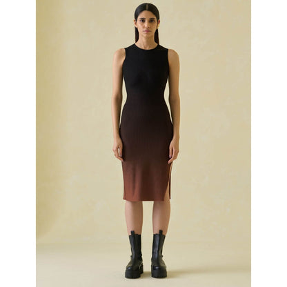 No Grey Area Ribbed Ombre Dress