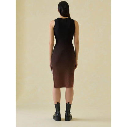 No Grey Area Ribbed Ombre Dress