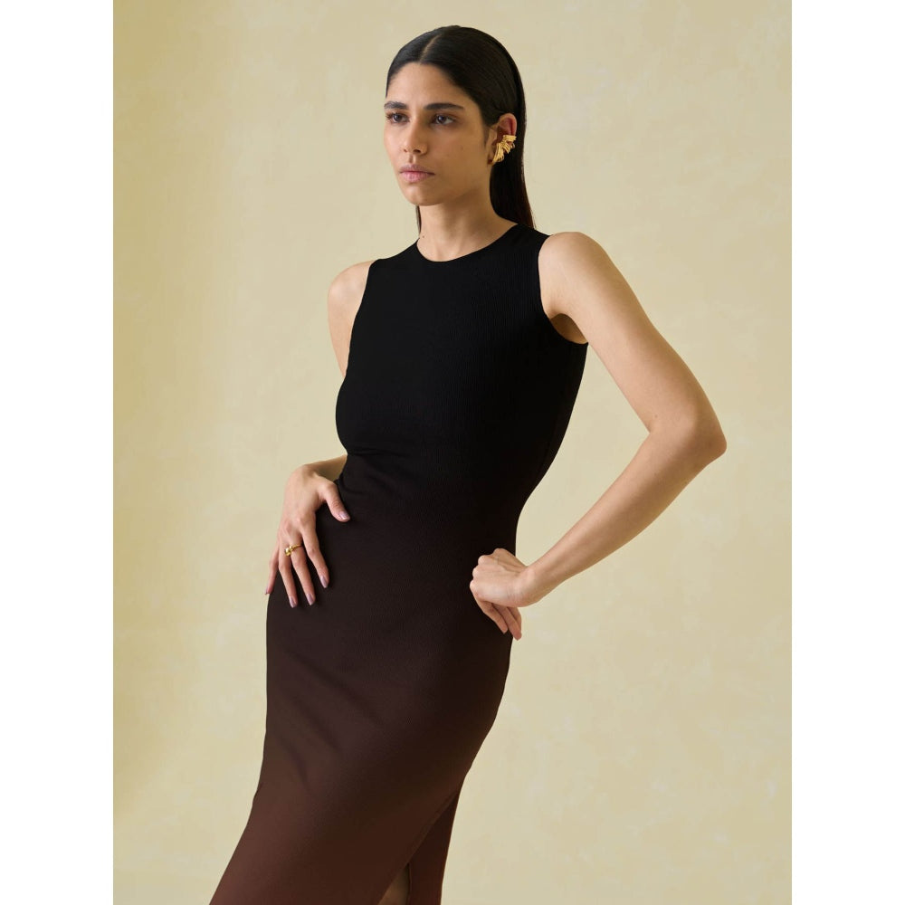 No Grey Area Ribbed Ombre Dress