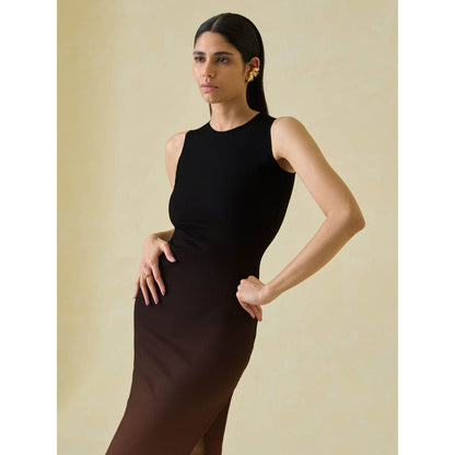 No Grey Area Ribbed Ombre Dress