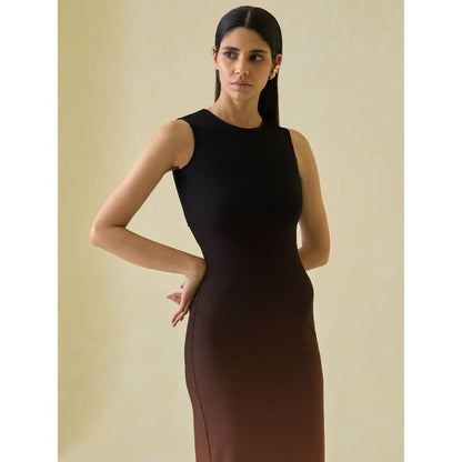 No Grey Area Ribbed Ombre Dress