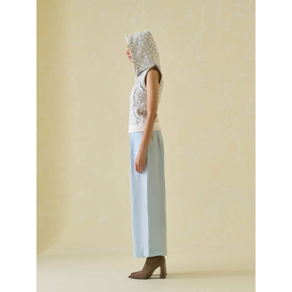 No Grey Area Grey Kolam Sleeveless Hoodie