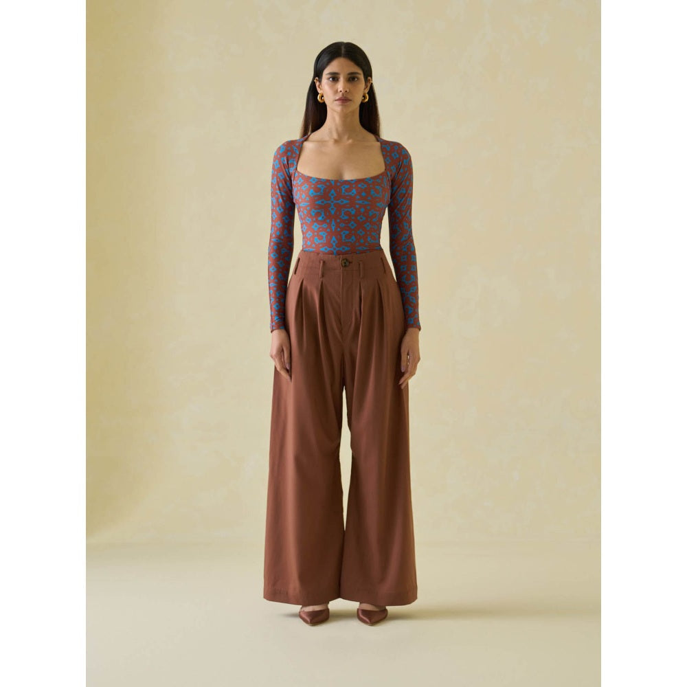 No Grey Area Brown Kolam Bodysuit