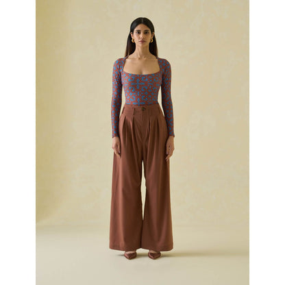 No Grey Area Brown Kolam Bodysuit