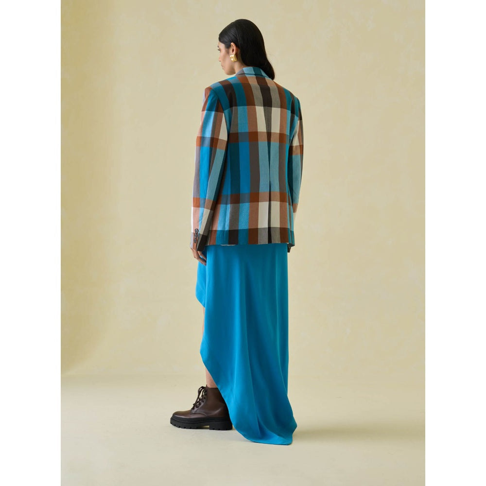 No Grey Area Multi-Color Madras Blazer