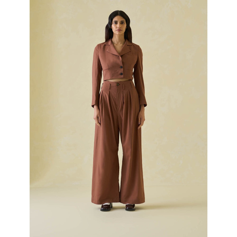 No Grey Area Suiting Cropped and Suiting Bollywood Co-ord (Set of 2)