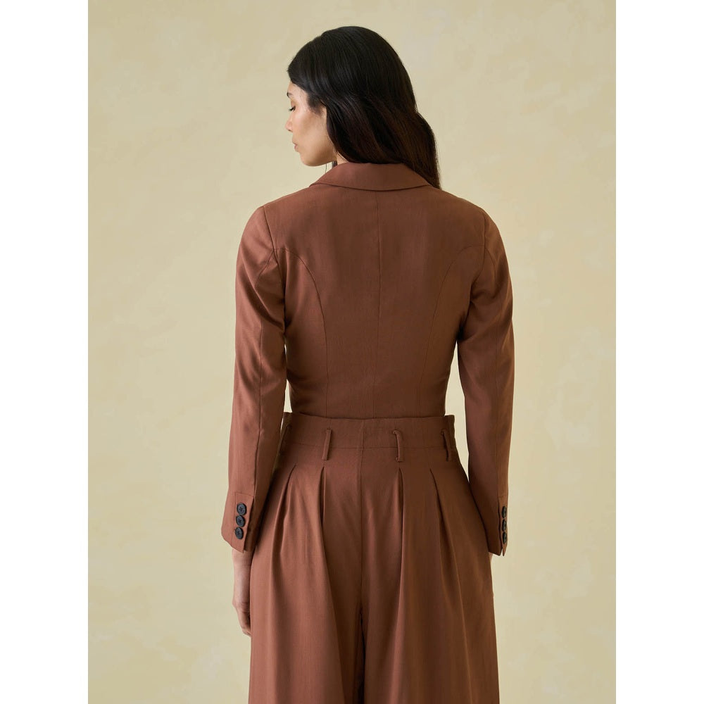 No Grey Area Suiting Cropped and Suiting Bollywood Co-ord (Set of 2)