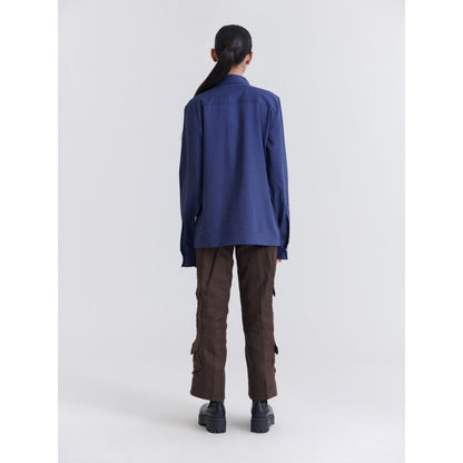 No Grey Area Blue Military Workwear Shirt