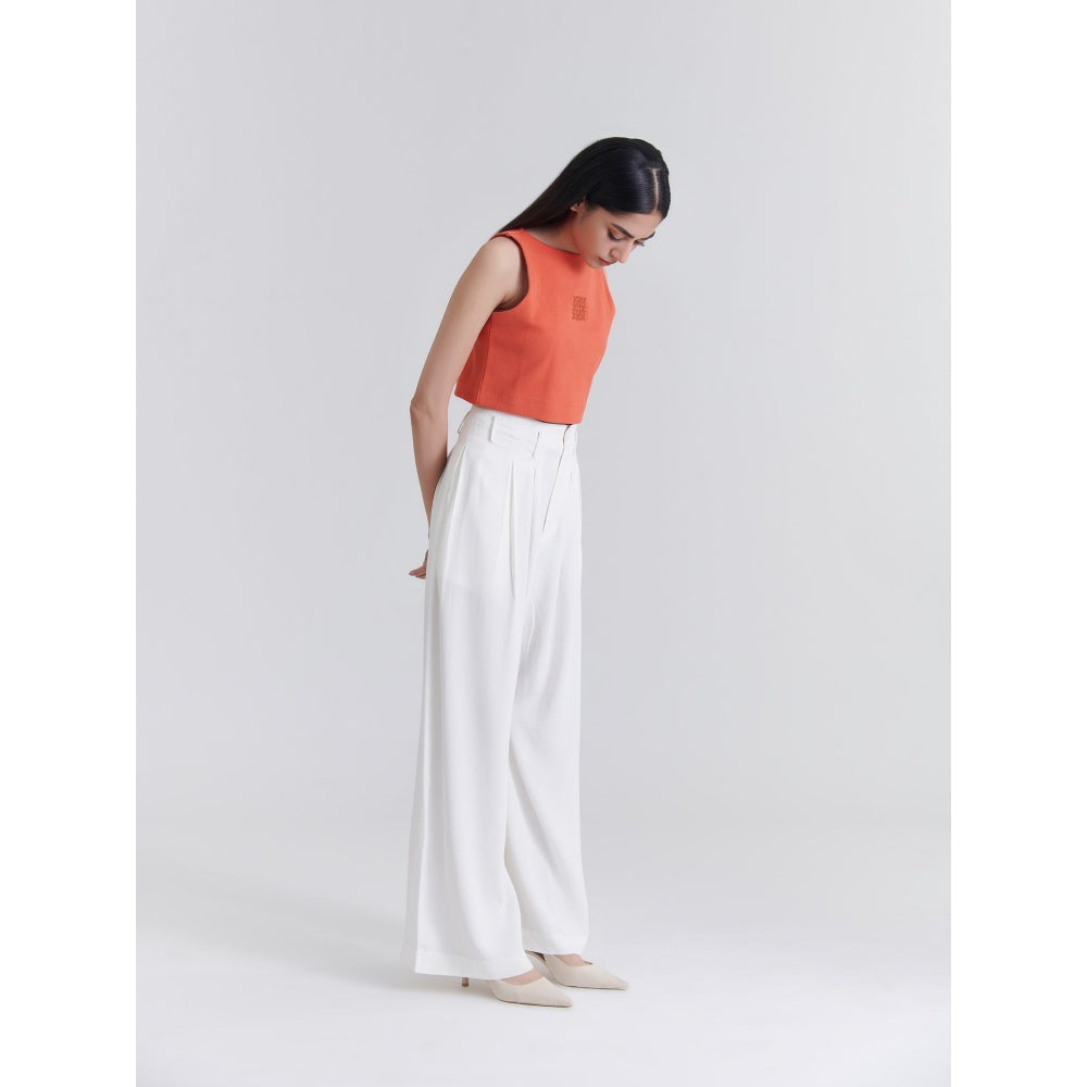 No Grey Area Orange Crop Top