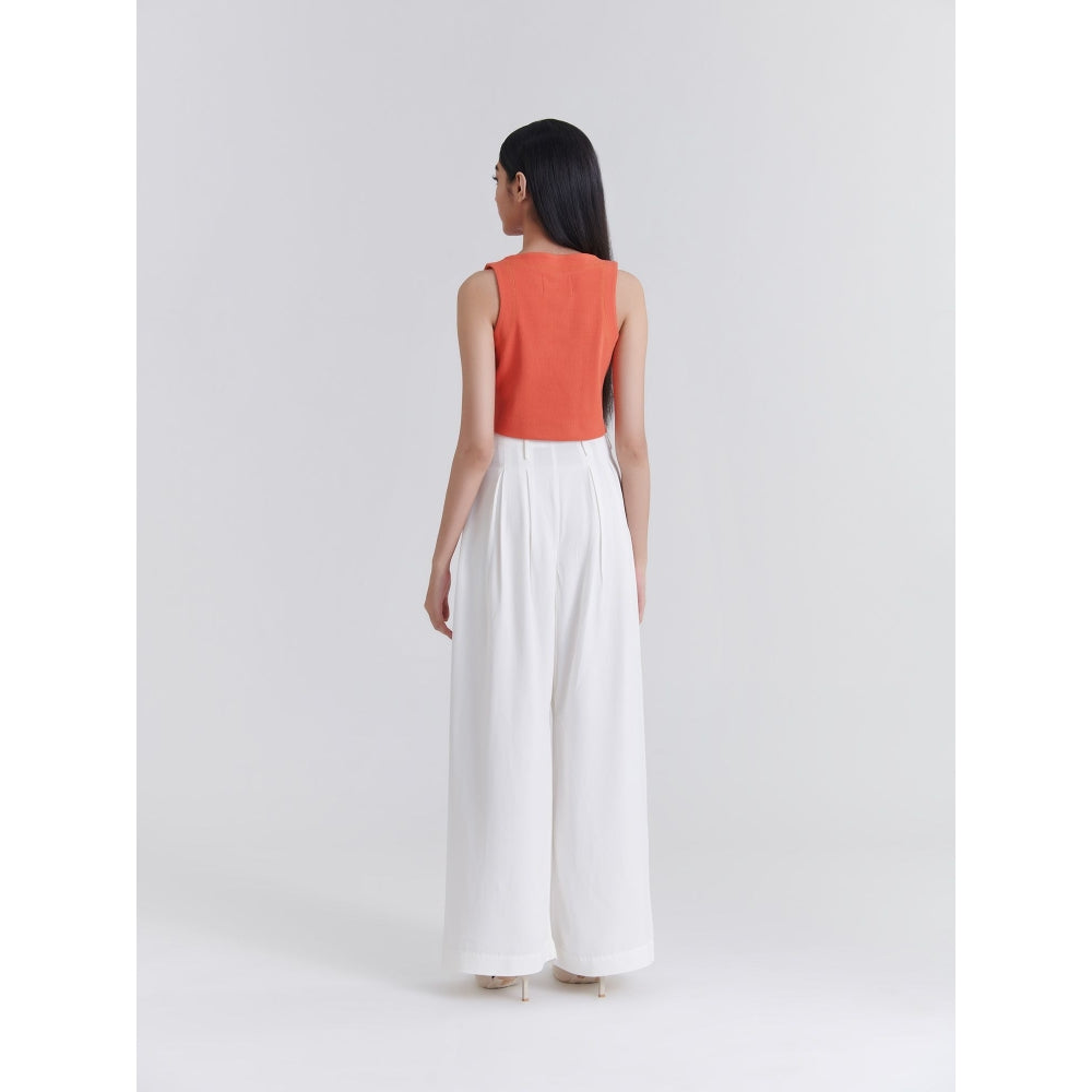 No Grey Area Orange Crop Top