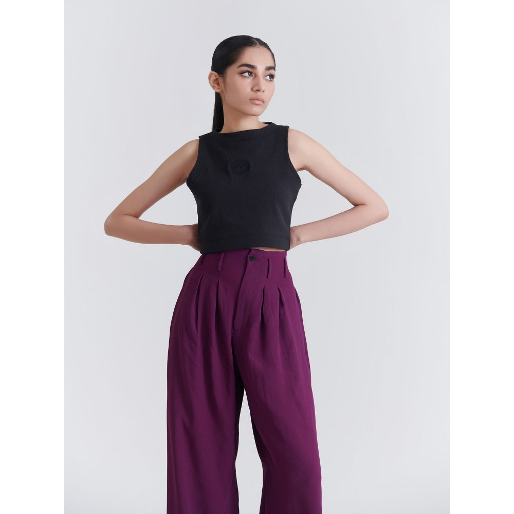 No Grey Area Black Crop Top