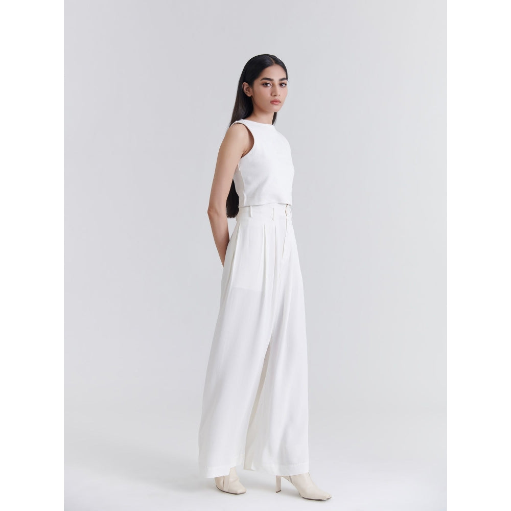 No Grey Area White Crop Top