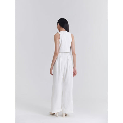 No Grey Area White Crop Top