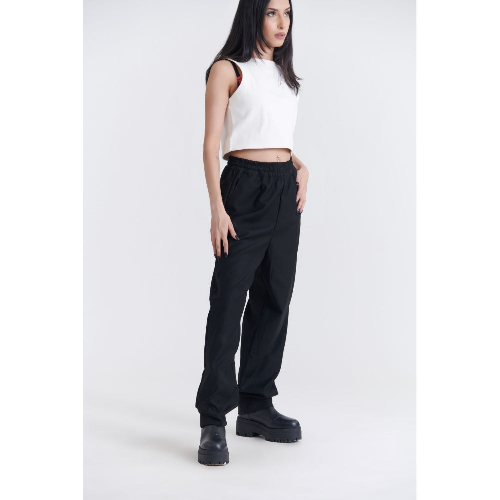 No Grey Area Black Easy Trouser