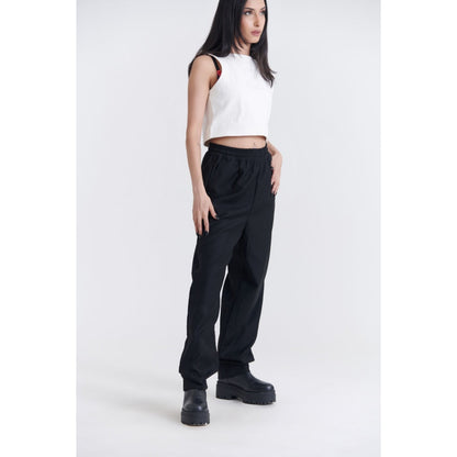 No Grey Area Black Easy Trouser