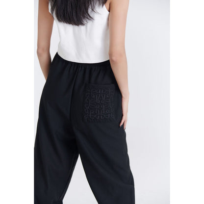 No Grey Area Black Easy Trouser