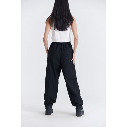 No Grey Area Black Easy Trouser