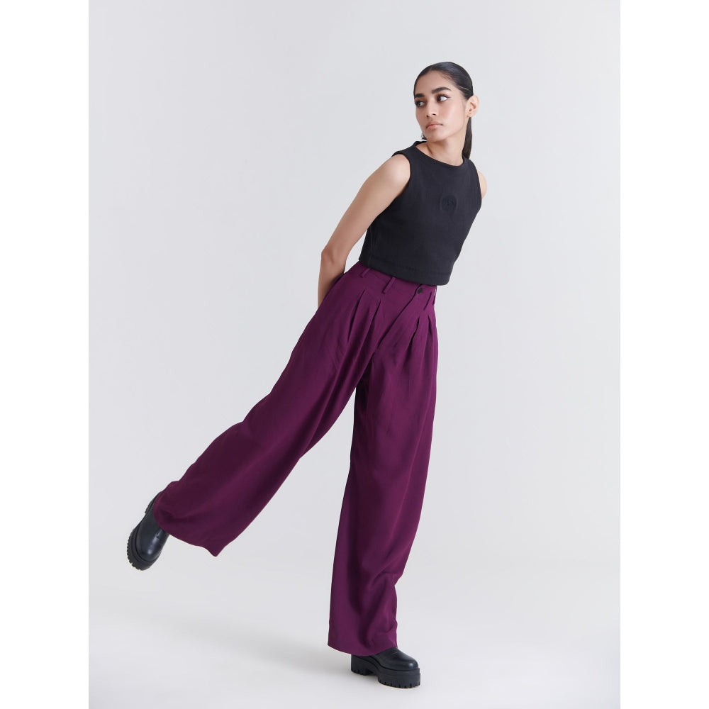 No Grey Area Purple Bollywood Trouser