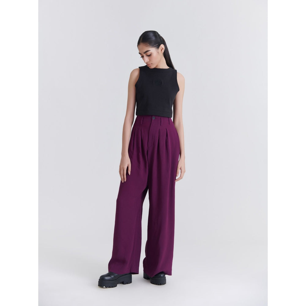 No Grey Area Purple Bollywood Trouser