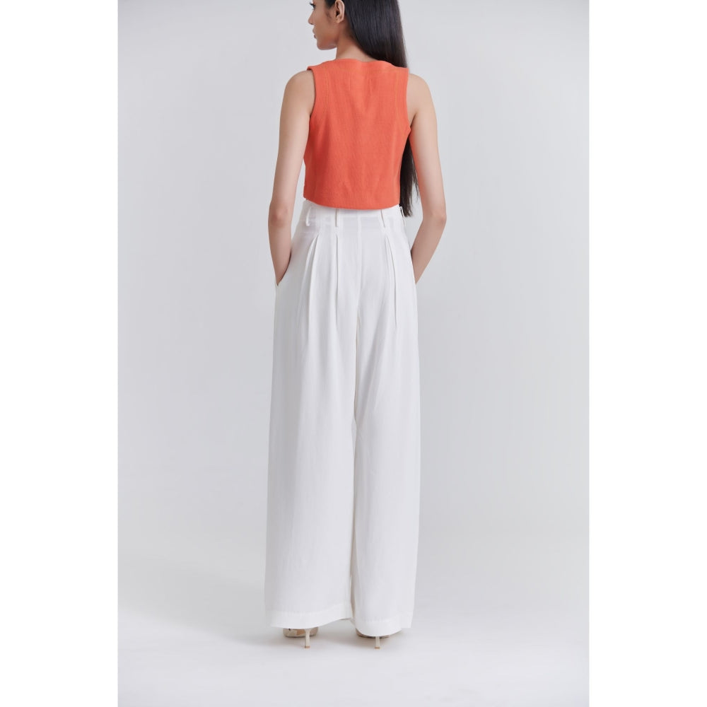 No Grey Area White Bollywood Trouser