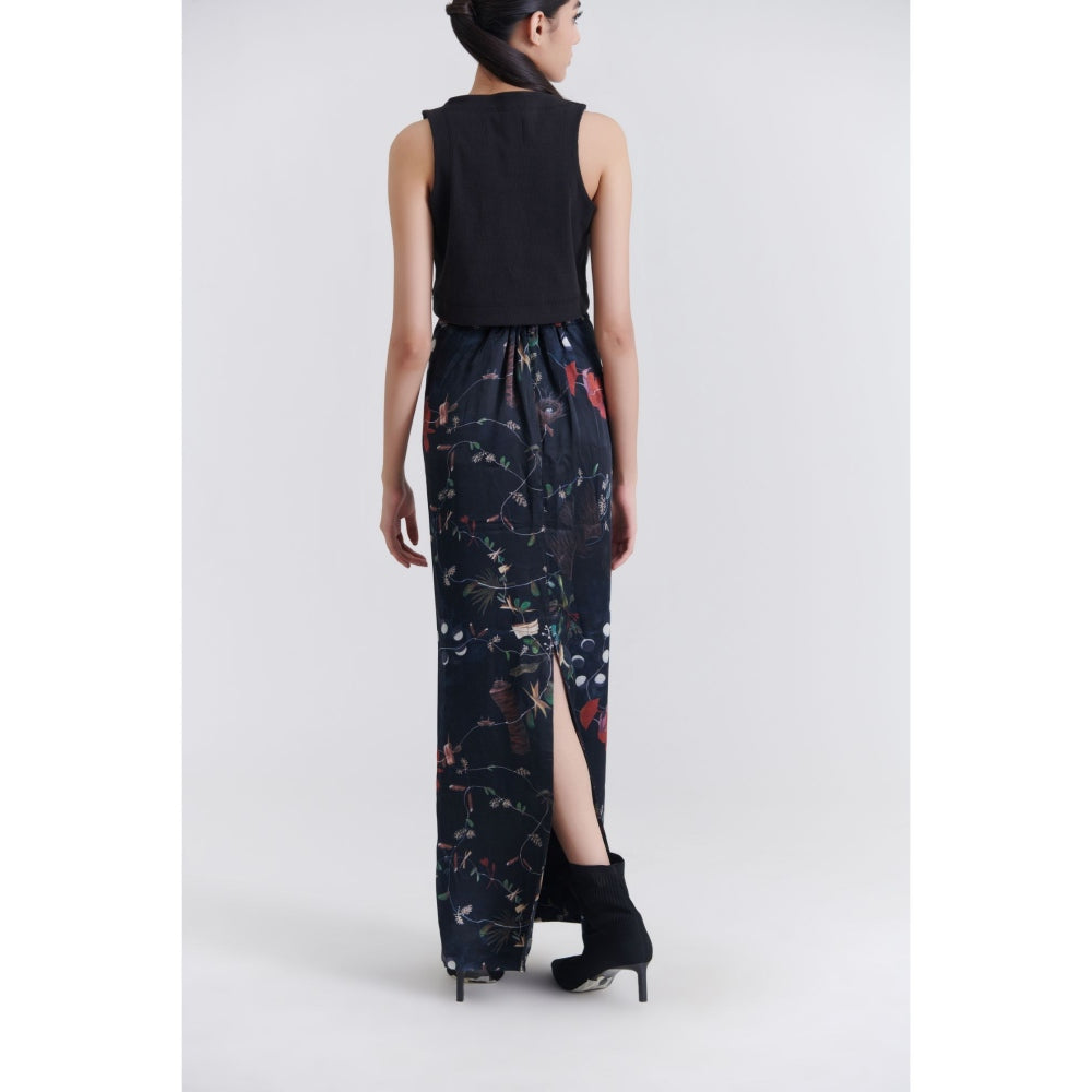 No Grey Area Black Maalai Tube Maxi Skirt