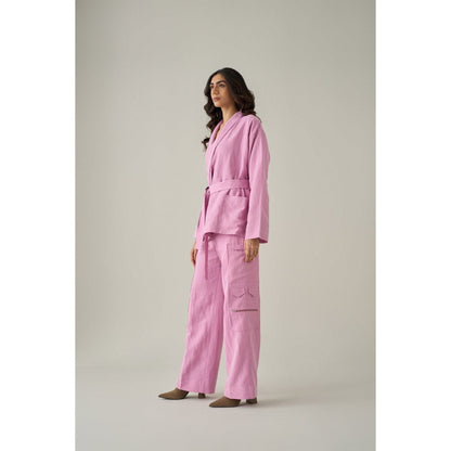 No Grey Area Pink Robe Jacket (Set of 2)