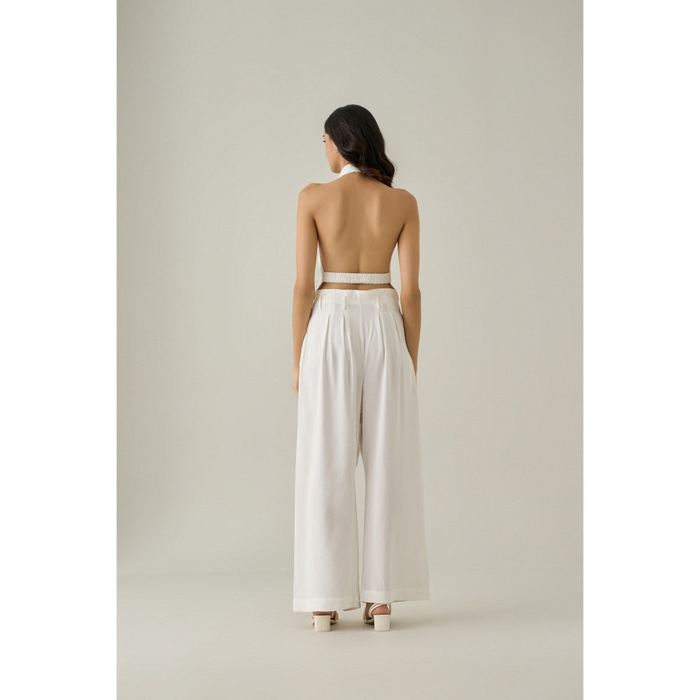 No Grey Area White Open Back Waistcoat