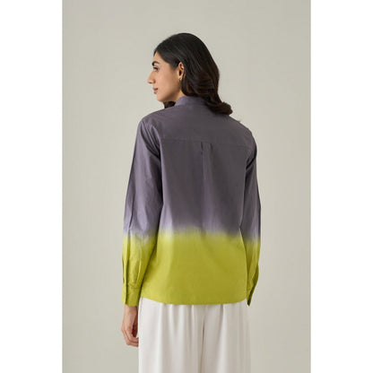 No Grey Area Grey Embroidered Shirt