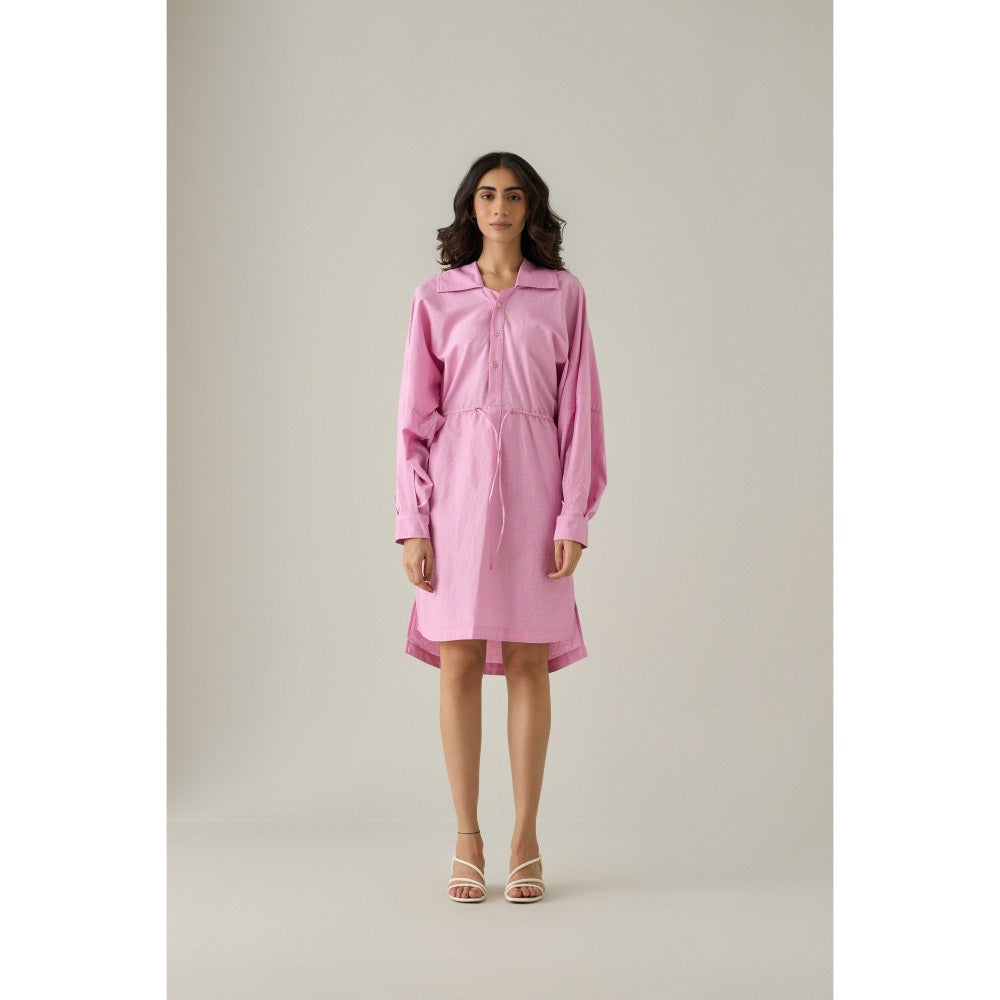 No Grey Area Pink Knee Length Dress