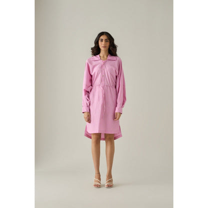 No Grey Area Pink Knee Length Dress