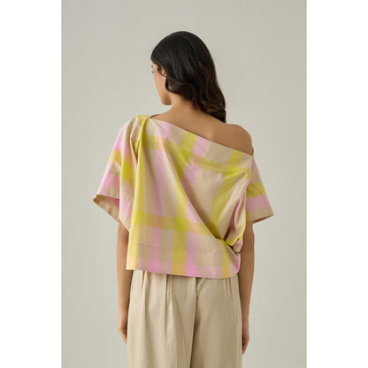 No Grey Area Multi-Colour Madras Top