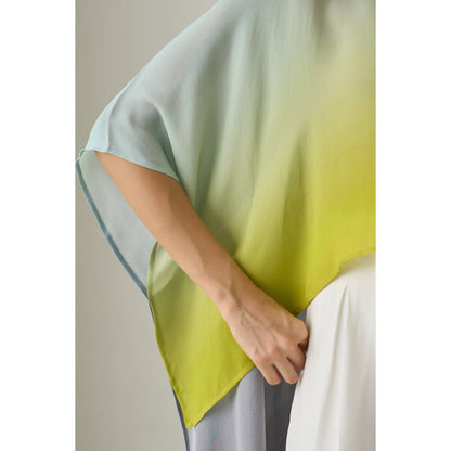 No Grey Area Multi-Colour Ombre High Low Kaftan Top