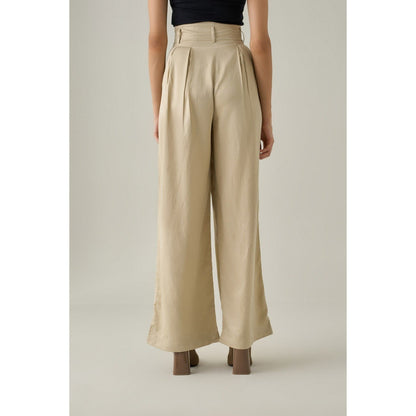 No Grey Area Beige Bollywood Trousers