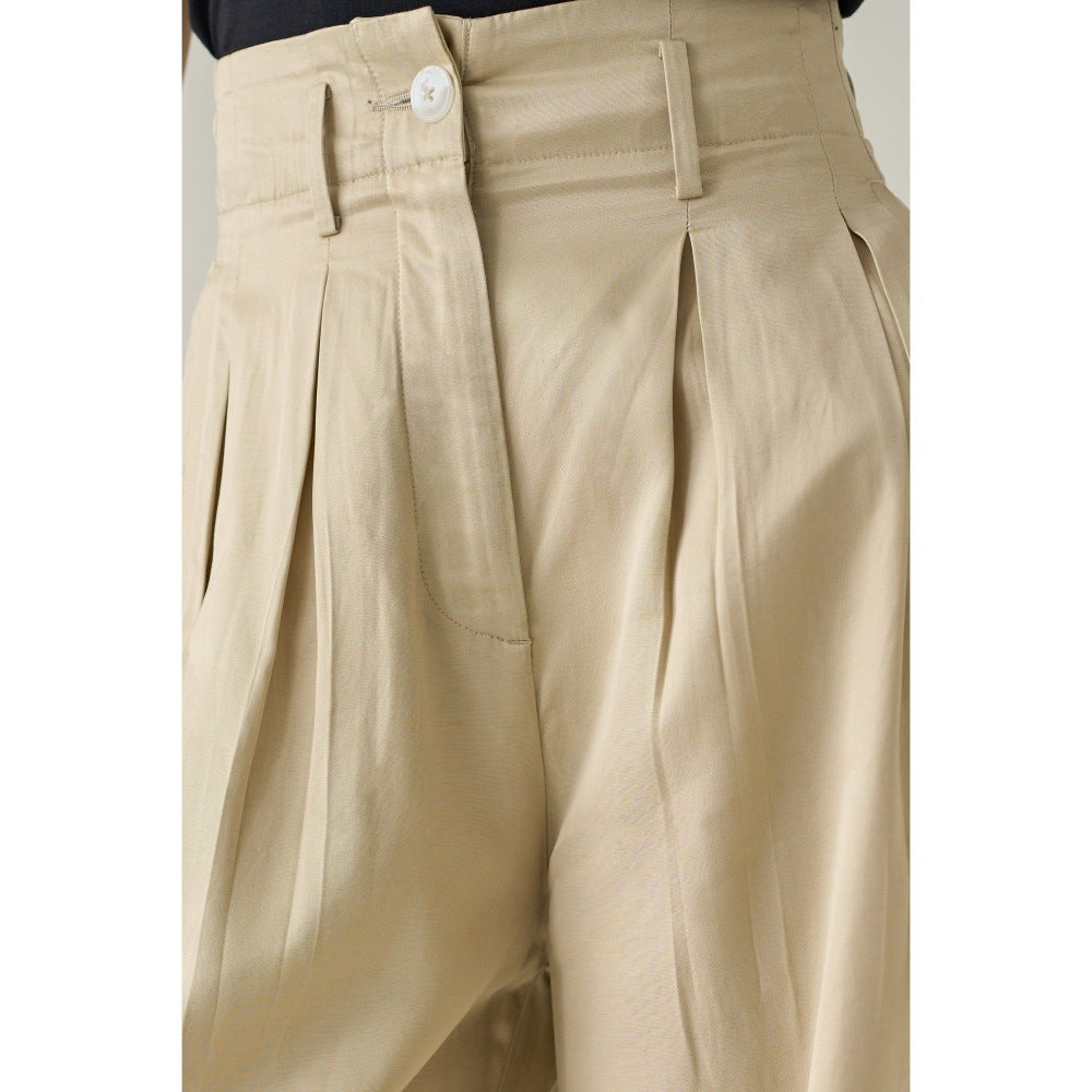 No Grey Area Beige Bollywood Trousers
