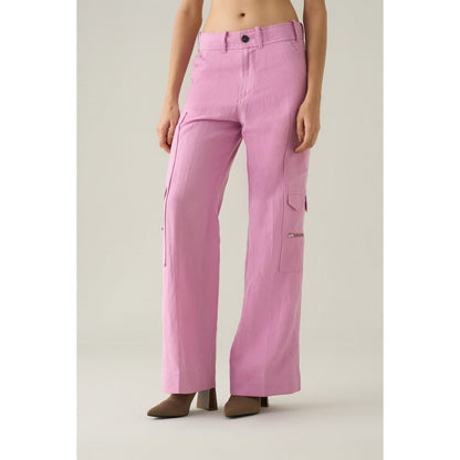 No Grey Area Pink Military Workwear Trousers