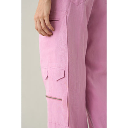 No Grey Area Pink Military Workwear Trousers