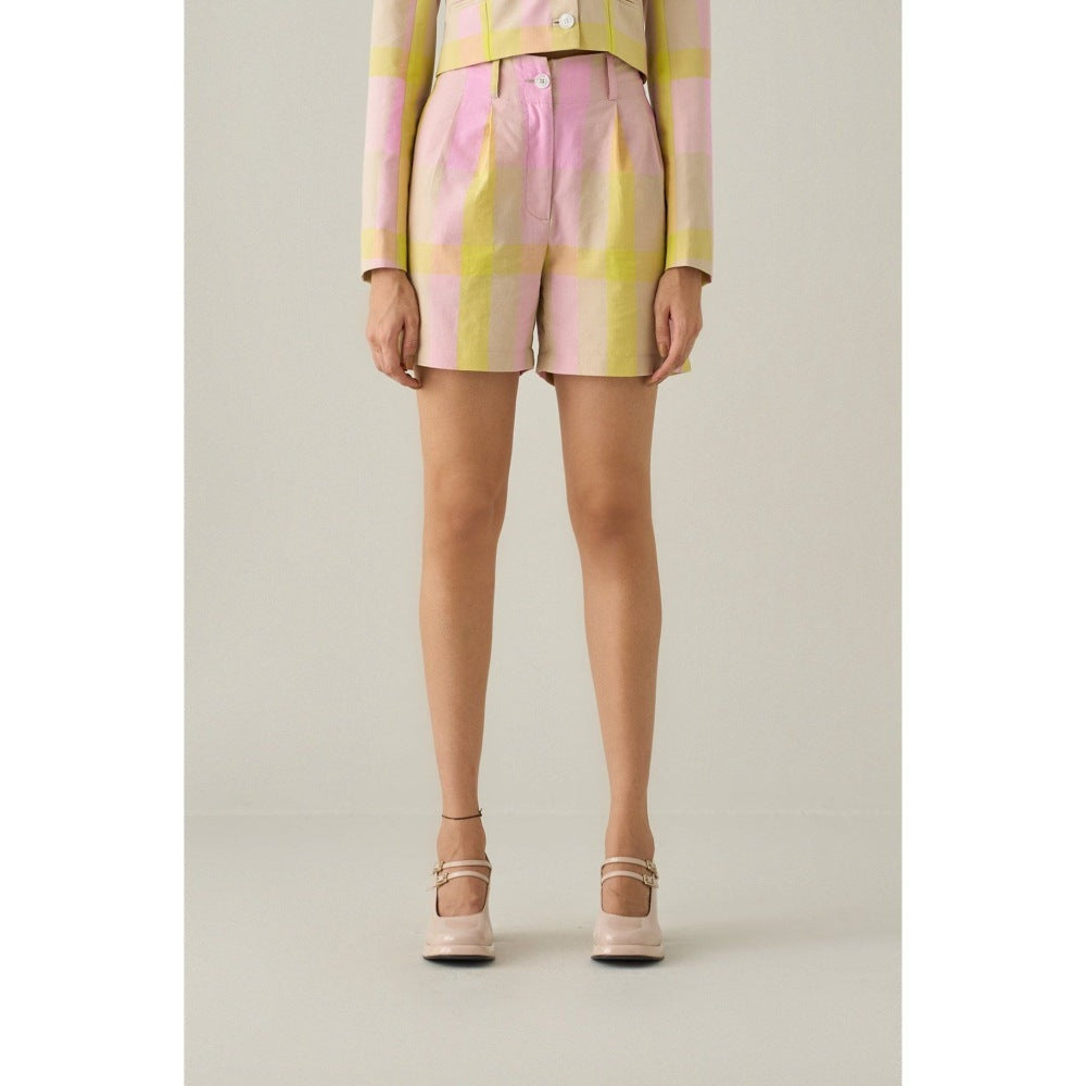 No Grey Area Multi-Colour Madras Shorts