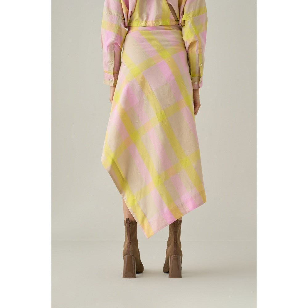 No Grey Area Multi-Colour Madras Workwear Skirt