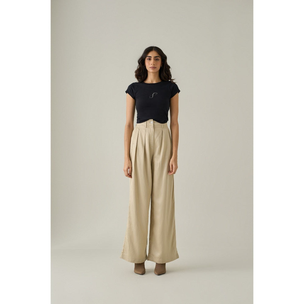 No Grey Area Navy Blue Moon Analemma Top