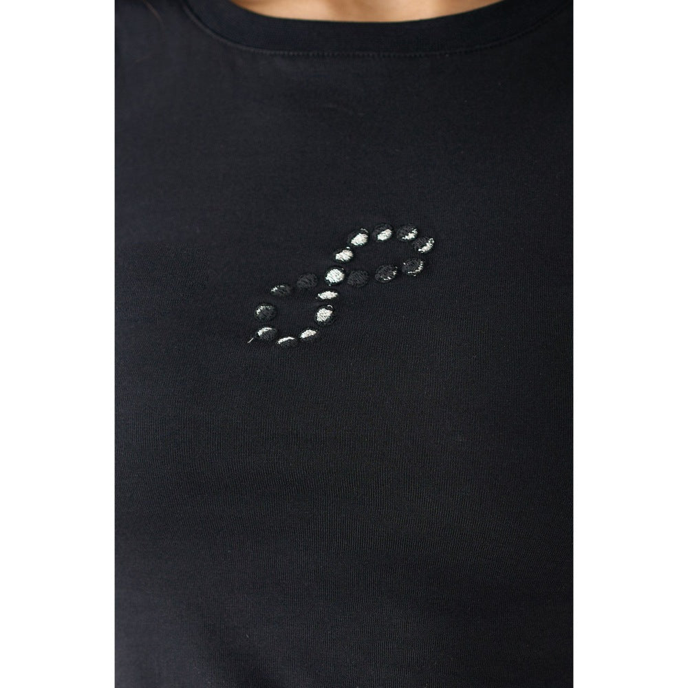 No Grey Area Navy Blue Moon Analemma Top