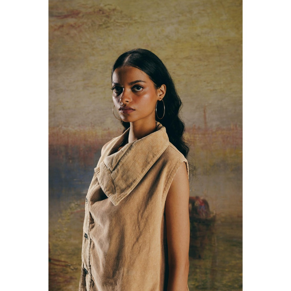 No Grey Area Stone Washed Corduroy Chore Overcoat