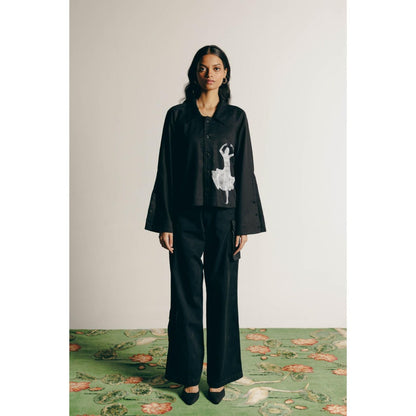 No Grey Area Surrealist Dancing Shacket