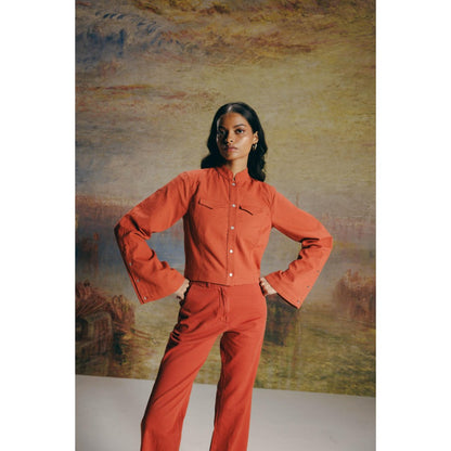 No Grey Area Nehru Crepe Shacket