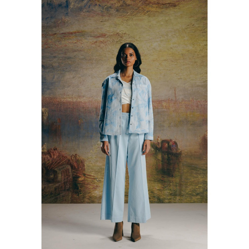 No Grey Area Overdyed Marble Washed Shirt